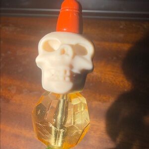Skull on an Orange Pen for Halloween